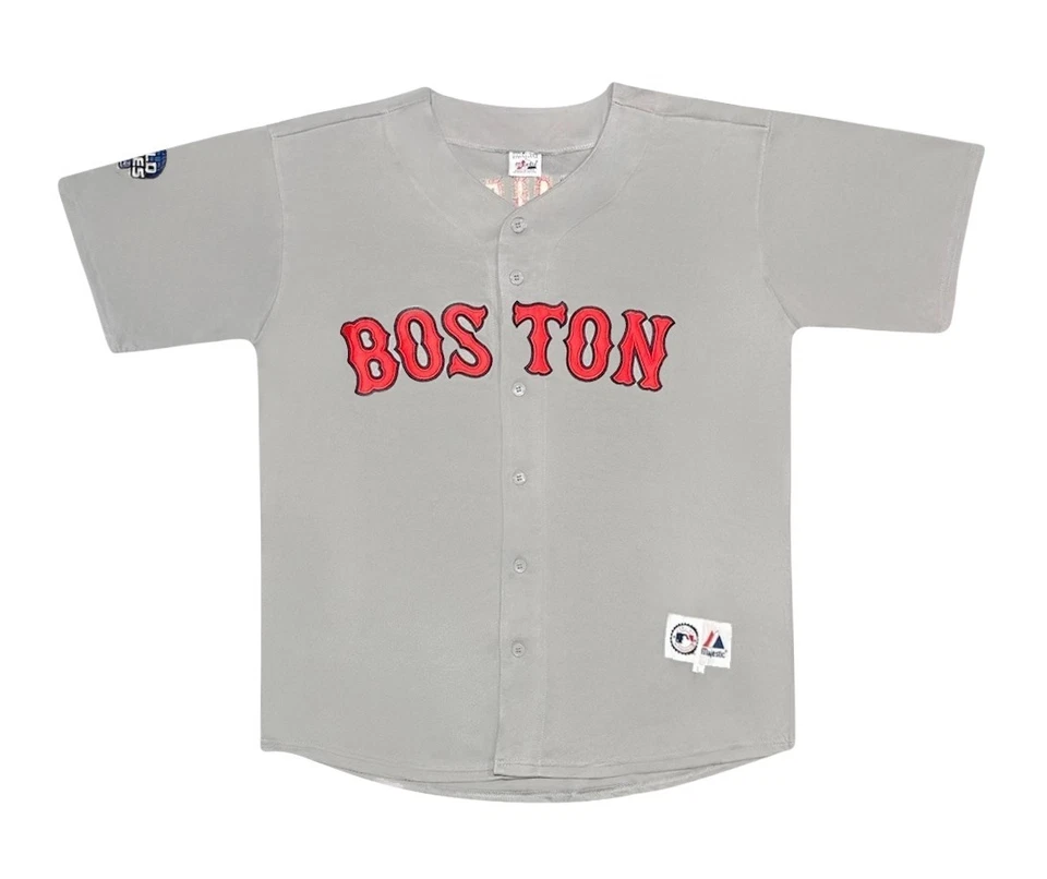 Camiseta Manny Ramírez 2004 Boston Red Sox Gris Carretera Serie Mundial Hombre Grande Foto 2 de 3