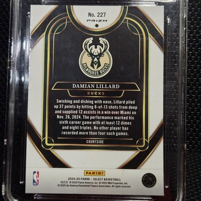 2024-25 Panini Select Courtside Damian Lillard #227 Orange