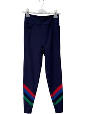 Boden Women's Colourblock Leggings Size UK 8 Navy Polyamide 1 RVB001