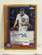 2025 Topps Chrome Update Autograph Matt Boyd Gold Wave Refractor /50 Cubs 🔥