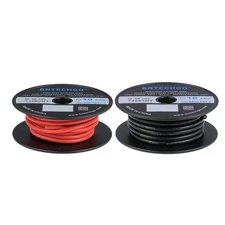 BNTECHGO 10 Gauge Silicone Wire Spool Red and Black Each 25Ft Flexible 10 AWG