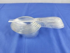 Pampered Chef Measuring Cup Set Clear  6 sizes ¼ ⅓ ½ ⅔ ¾  1 cup