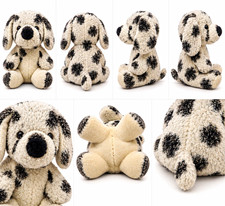 Dalmatian Dog Plush Stuffed Animal, Black White Spots, Small 6-14 in