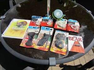 Lot Of Vintage Bear Archery Items Fish Reel, Catalog ETC.