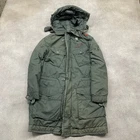 Diesel Parka Mens XS N3B Military Padded Hooded Coat, Green