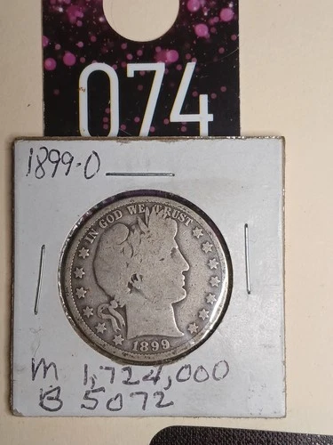 1899O Barber Half Silver VG Nice Coin