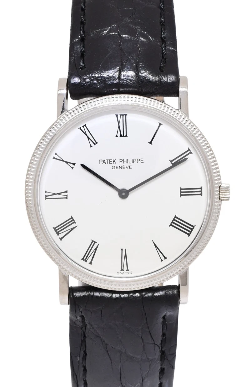 Patek Philippe — Patek Philippe Calatrava 18k White Gold Mens 32mm Manual Watch 3520