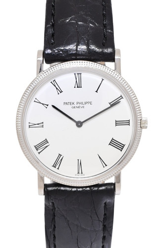 Patek Philippe Calatrava 18k White Gold Mens 32mm Manual Watch 3520