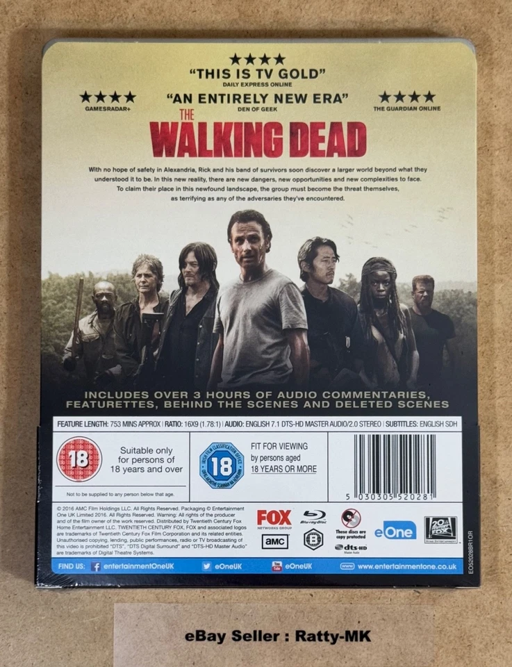 THE WALKING DEAD : THE COMPLETE SIXTH SEASON 6 - UK BLU RAY STEELBOOK - NEW - Image 2 of 4