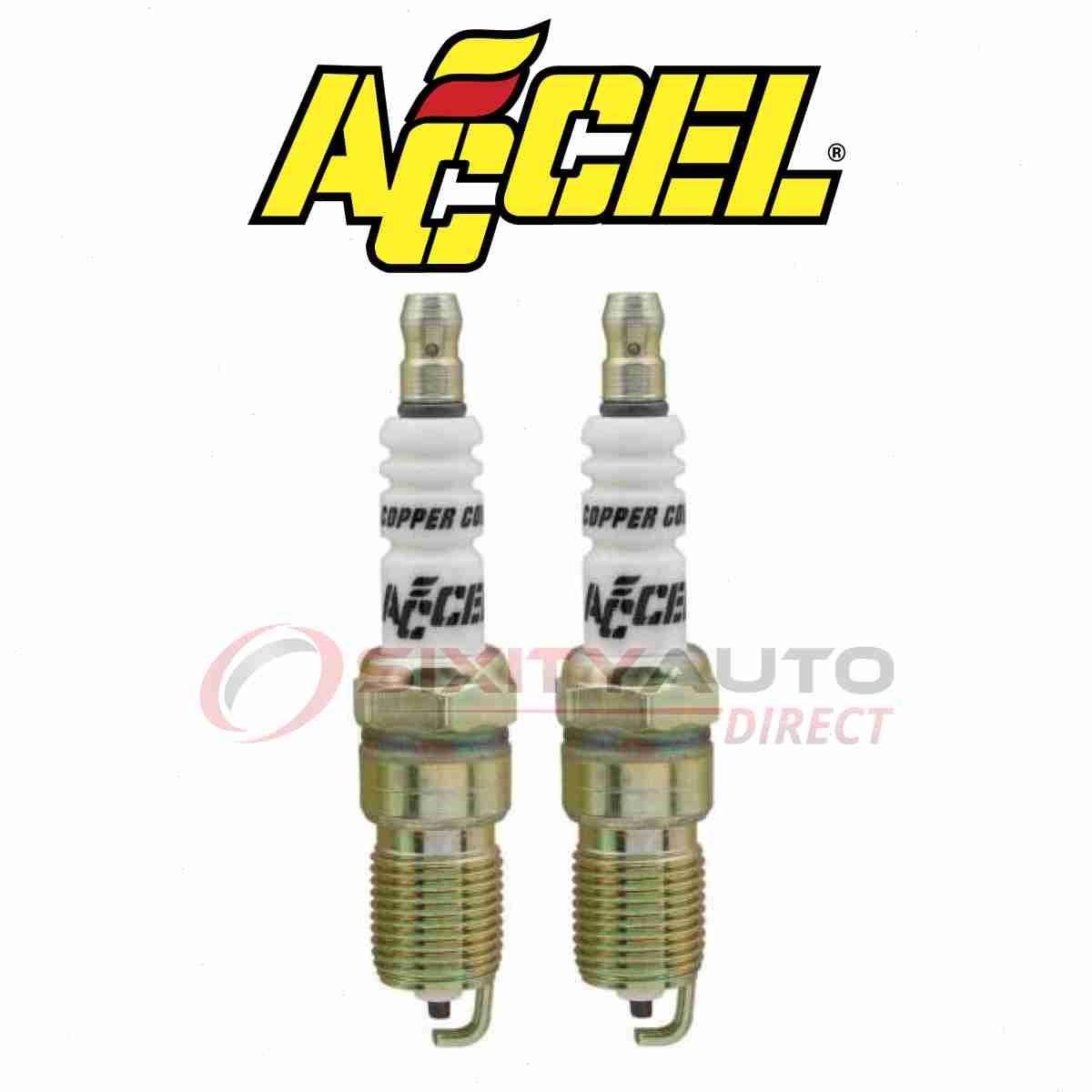 2 pc ACCEL Spark Plug for 2001-2002 Chevrolet Silverado 3500 6.0L V8 - ud