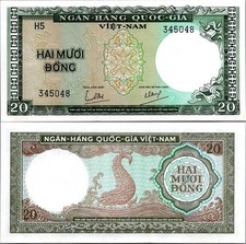 South Vietnam 20 Dong 1964 Pick # 16a XF