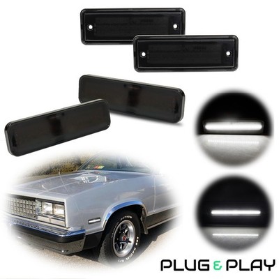 White LED Side Marker Lights Set for 1973-1980 Chevy Blazer GMC Jimmy C/K Pickup