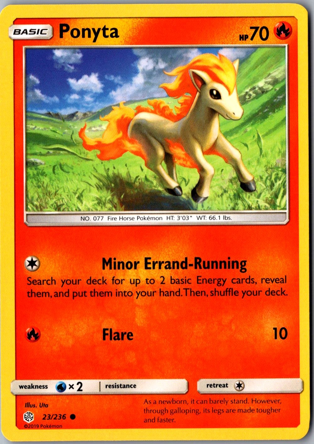 Ponyta 23/236 Common SM - Cosmic Eclipse LP Pokemon Card