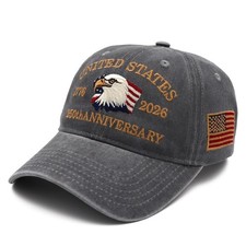 America 250th Anniversary Baseball Cap 1776  2026 USA Patriotic Hat Adjustable