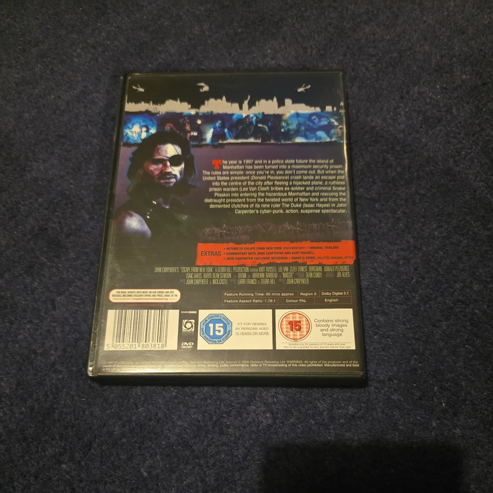 Escape From New York (DVD, 2008) - Image 2 of 3