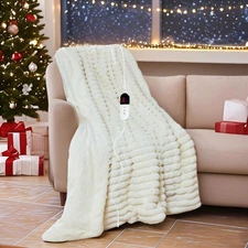 Heated Blanket 84"X90",Fast Heating Blanket with 6 Heat Levels 10 Hours Auto-...
