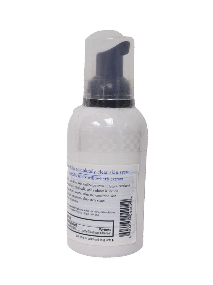 PHILOSOPHY ON A DAY CLEAR DAY 6 oz OIL FREE FOAMING ACNE CLEANSER - Image 2 of 2