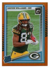 2025 Panini Donruss Optic SAVION WILLIAMS #221 Orange Prizm Rated Rookie /299