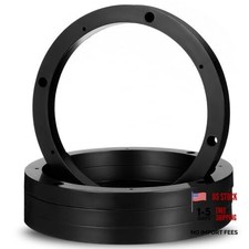 6.5  Stackable Speaker Spacers  Adapters 4PCS   17.5X17.5cm Black 6.5inches