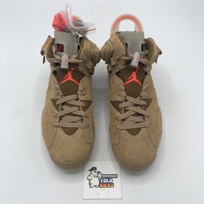 Nike Air Jordan 6 Retro SP Khaki Size 5.5 DH0690-200 Travis Scott