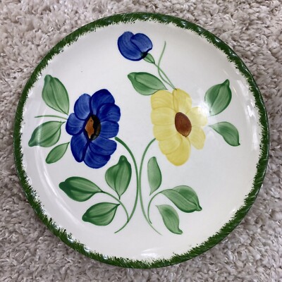 Blue Ridge 13C Hand Painted Plate Floral Lunch Plate 9 in