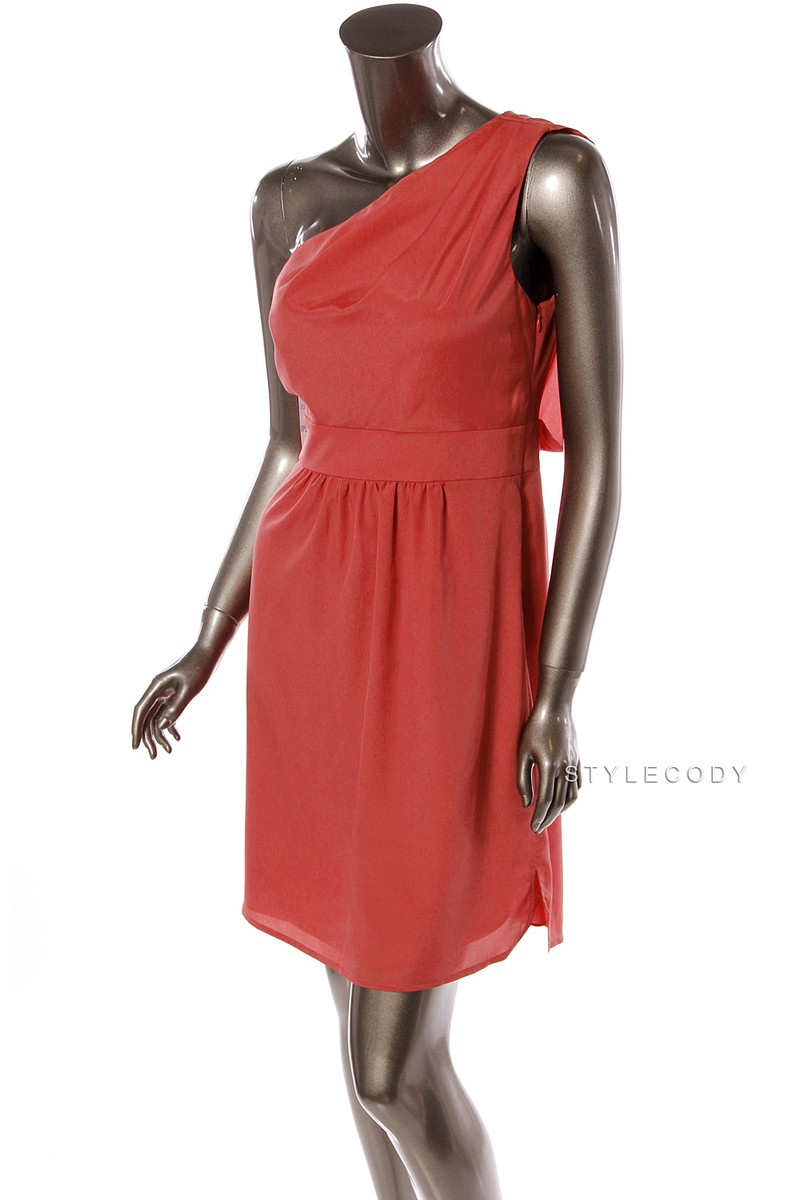 NEW Womens VINCE CAMUTO ASYMMETRICAL One Shoulder Cocktail Dress Chiffon 6  | eBay
