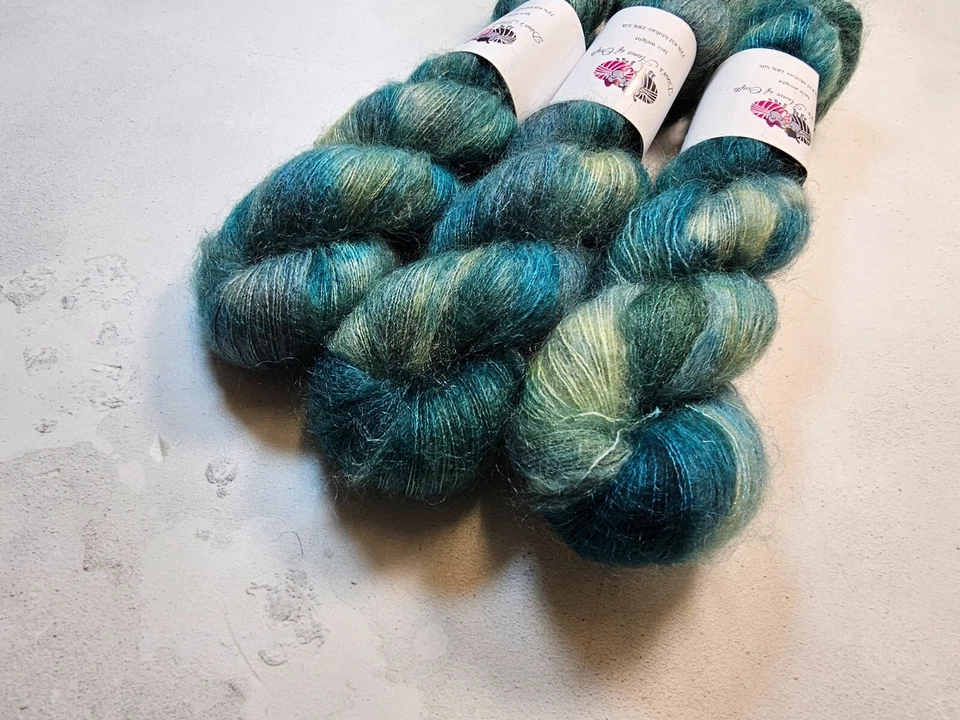 Kinder Mohair Seide Garn , Spitze Gewicht, 50 G, Waterloo - Bild 2 von 4