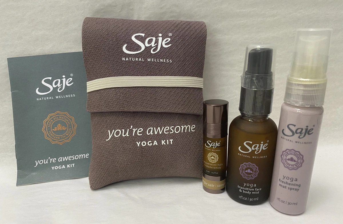 New Saje Natural Wellness You're Awesome Yoga Essential Oil Kit 3 pack