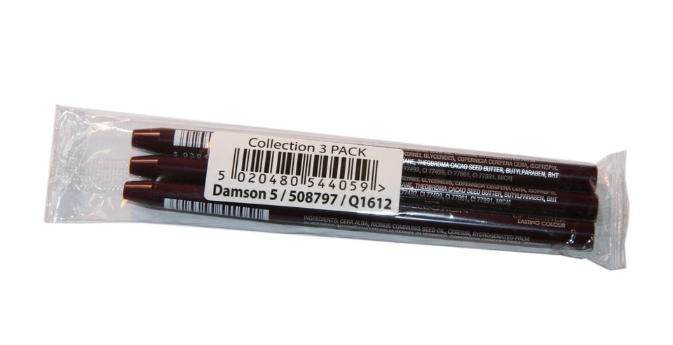 3 x Collection 2000 Lasting Colour Lip Definer | 5 Damson