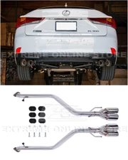 For 17-20 Lexus IS-Class | Muffler Delete Axle Back 3.5" Quad Tips Exhaust