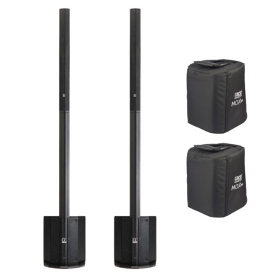 2x Audiophony MOJO500LineTWS Aktivsäulensysteme 1000W gesamt, inkl. Abdeckungen