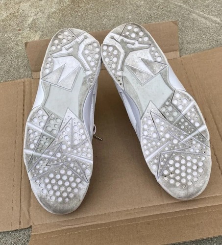 Nike Air Jordan 7 Retro Pure Money 2017 White/Silver Size 8 - Picture 5 of 9