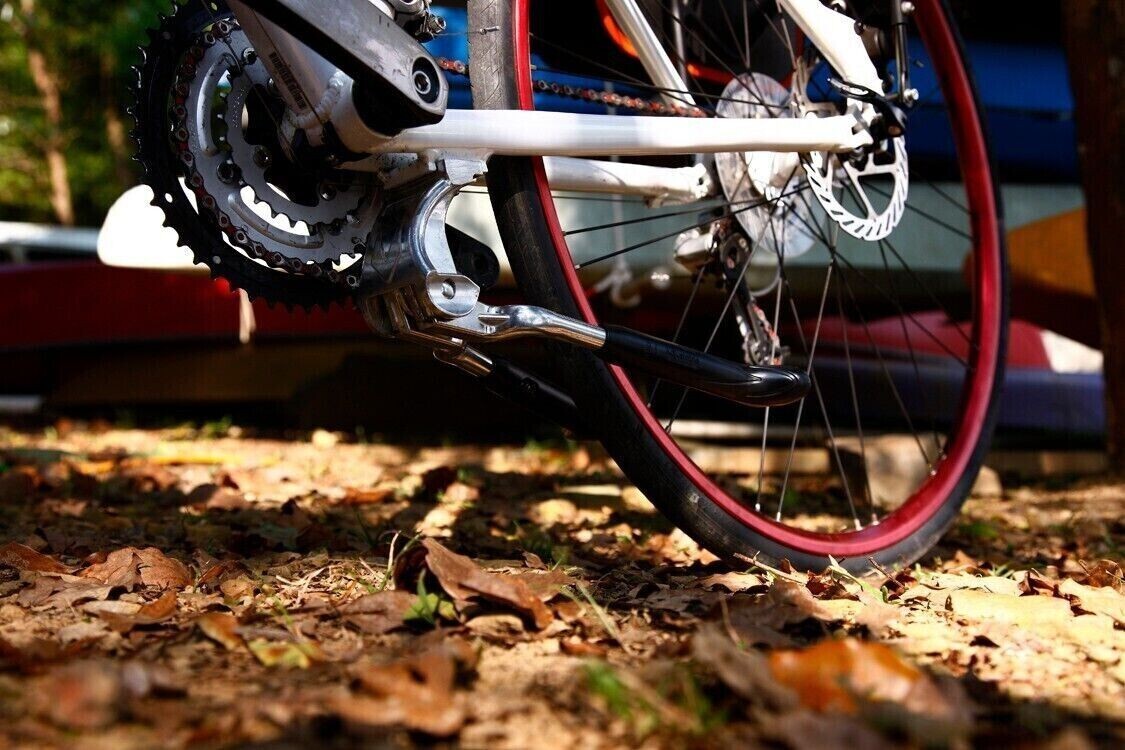 Wynrzyj Supporto per bicicletta a doppia gamba regolabile in