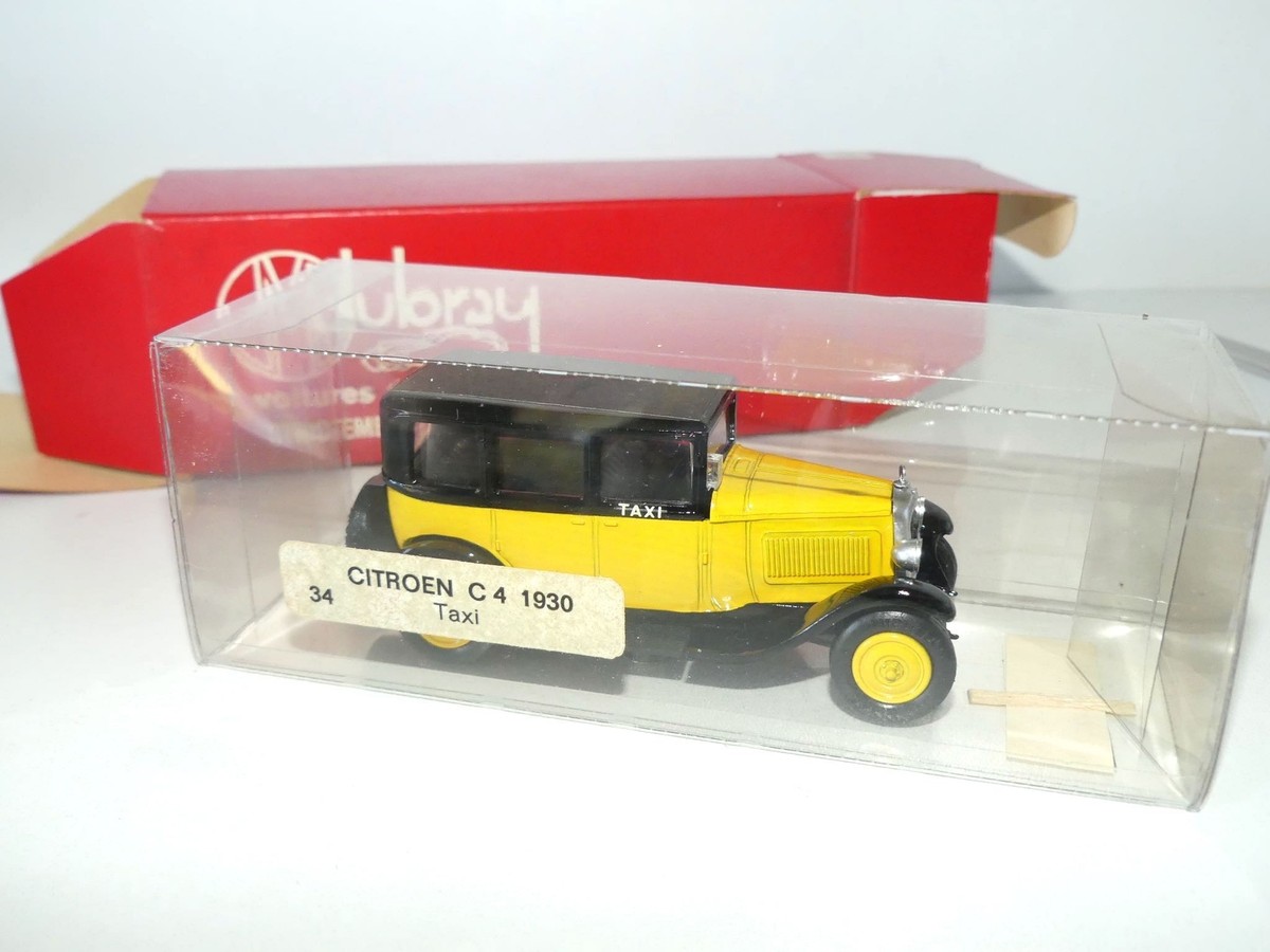 LG1825 DUBRAY 34 1/43 1:43 Voiture Citroen C4 taxi 1930 jaune noir