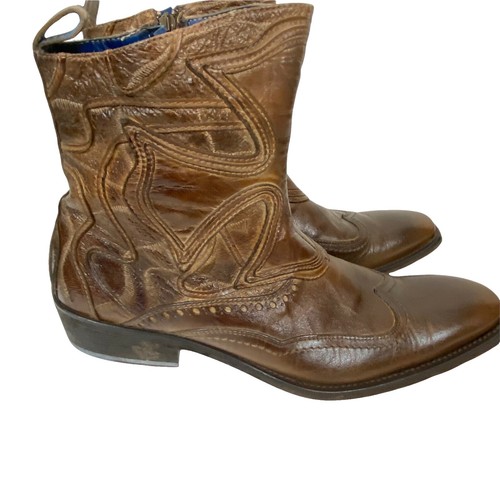 Lounge by Mark Nason Shoes Mens Size 13 Leather Western Slip On Dress Loafers Lounge by Mark Nason Shoes Mens Size 13 Leather Western Slip  main image 2