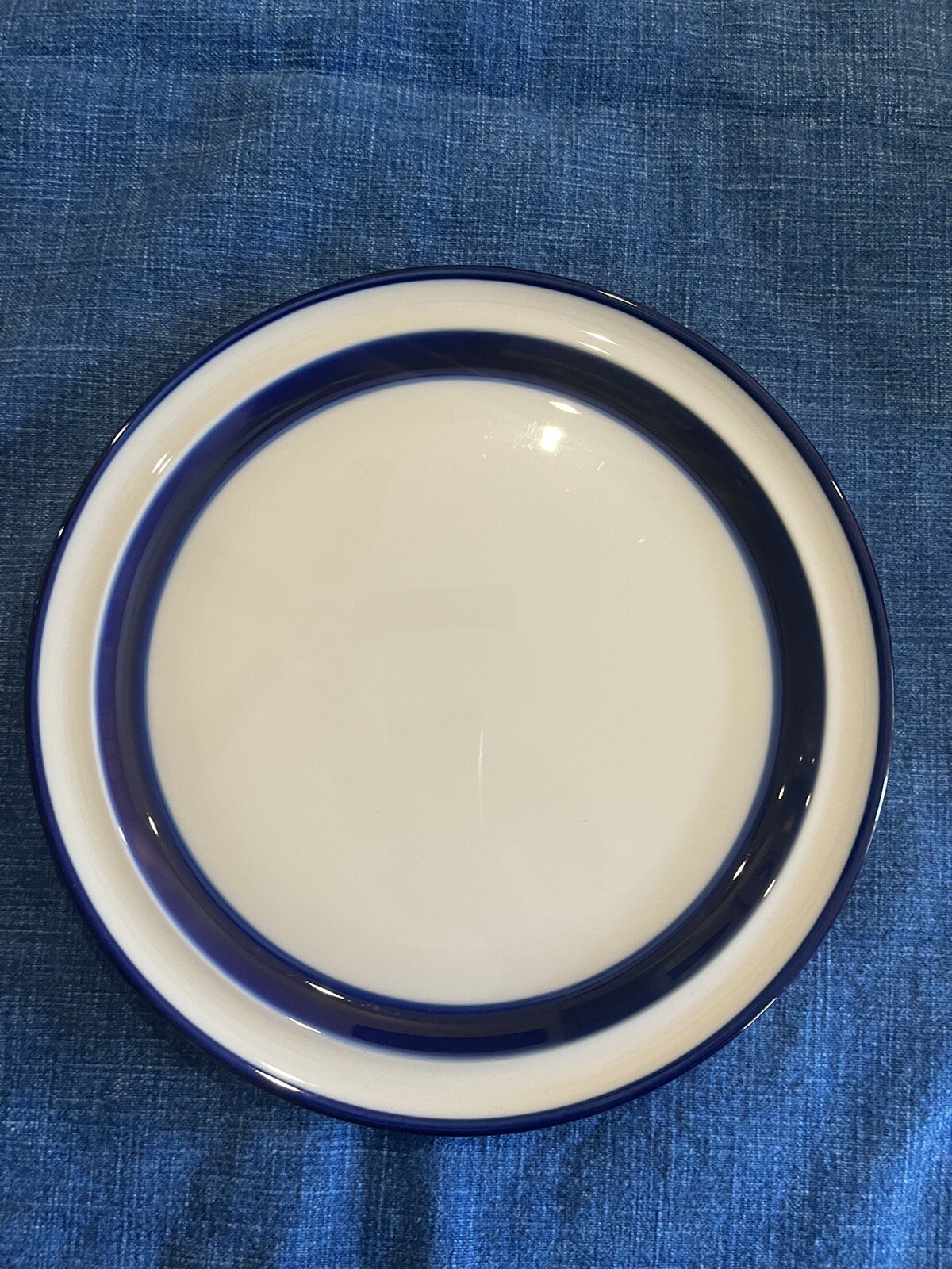 COBALT FJORD by Noritake Primastone Blue Band Trim Dinner Plate 10 5/8 - set 4