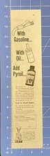 Vintage Print Ad Pyroil Lube Oil Jerry the Talking Dog La Crosse WI 13.5" x 3"