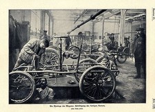 Automobilbau in Frankreich E-Mobil-Luxuswagen Herstellung Foto-Report von 1901