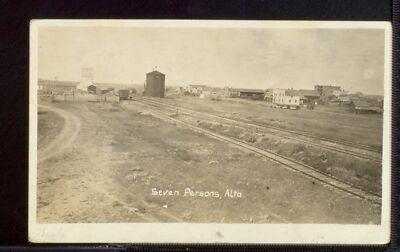 Seven Persons Alberta Canada Historic Old Photo