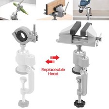 2in1 Table Vise Bench Vice Aluminum Alloy Swivel 360° Rotating Clamp Drill Stand