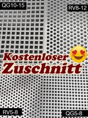Lochbleche Aluminium Stahl Edelstahl, Verschiedene Lochmuster & Maße 1000mm lang - Bild 1 von 4