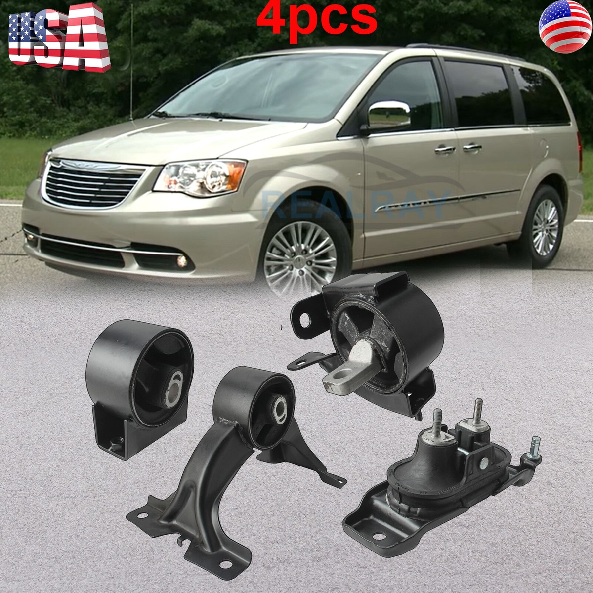 For 2011-2020 Dodge Grand Caravan Engine Mount Kit 67418CK 2012