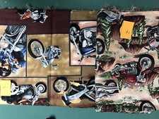 Motorcycle Quilting fabric one yard each Cotton
