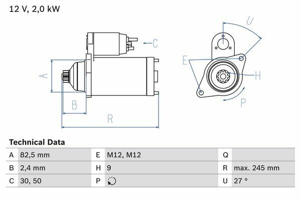 Bosch Anlasser (0 986 021 220) FüR Audi A4 B7 A6 C6 Seat Exeo Skoda Superb I |-image