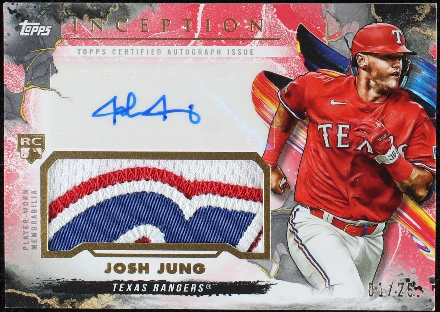 2023 Topps Inception - Inception Autograph Patch Josh Jung #IAP-JJ Red ...