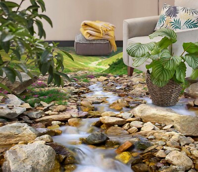 3D Yellow Stone SKE1284 Floor Wall Paper Wall Print Decal Wall Deco Bea