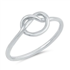 925 sterling Silver Simple Knot Promise Ring