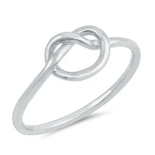 925 sterling Silver Simple Knot Promise Ring