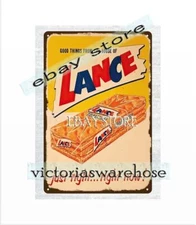 Lance Crackers Snacks metal tin sign cabin lounge wall art