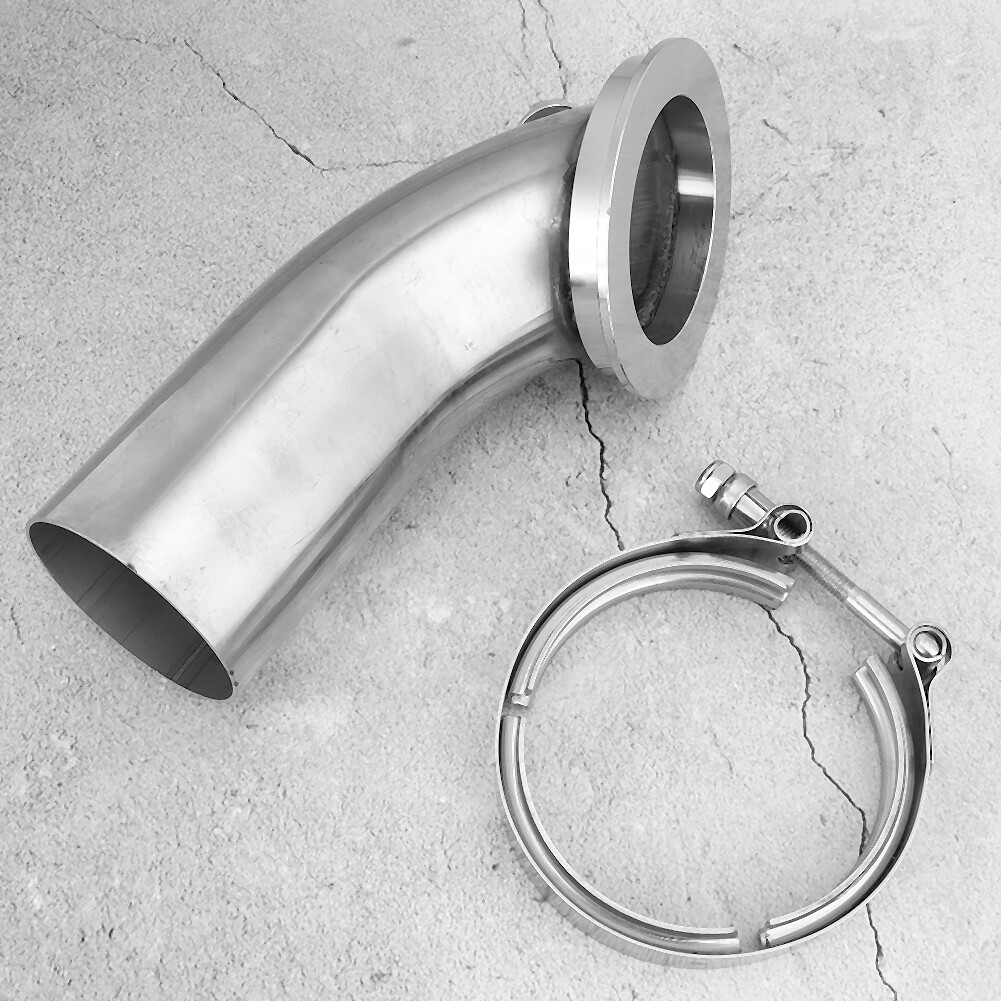 Car Stainless Steel Turbo Exhaust Downpipe Elbow 90 Degree For Hy35 HX